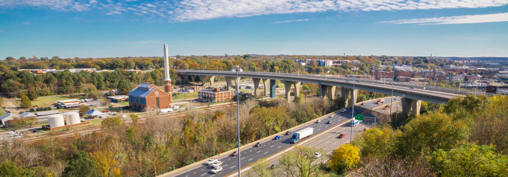 Richmond skyline and highway